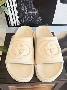 Gucci Beige Platform Sandals